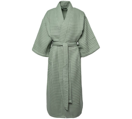 Халат вафельный женский Boho Kimono, зеленая мята