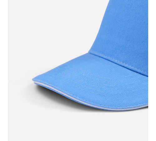 Бейсболка Classic 2.0, синяя с белым кантом