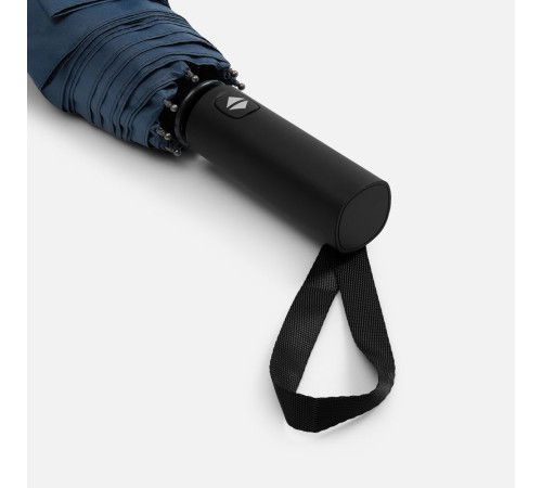 Зонт складной Smooth Move с плавным закрытием, темно-синий