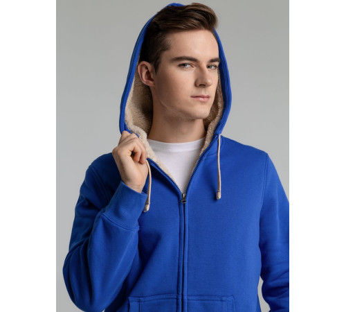 Толстовка унисекс на молнии Sherpa 280, ярко-синяя