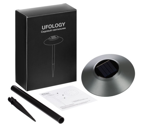Светильник на солнечной батарее Ufology, темно-серый (графит)