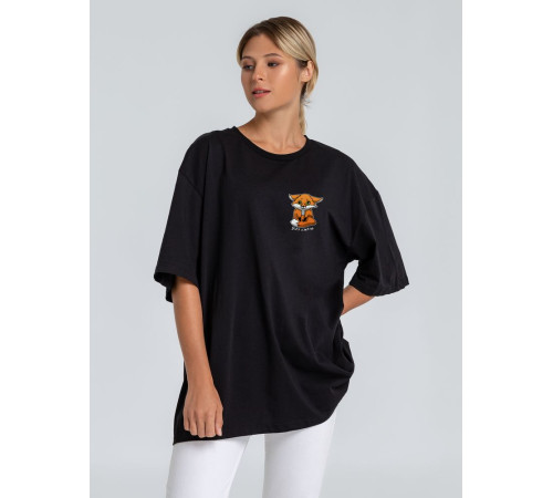 Футболка оверсайз «Cute Fire. Всех сжечь», черная