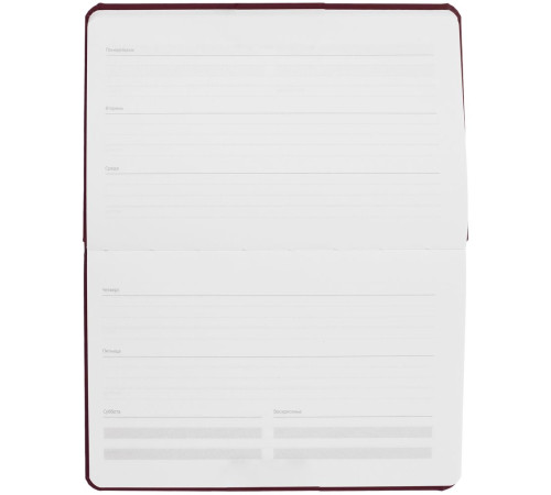 Еженедельник Urban, недатированный, бордовый