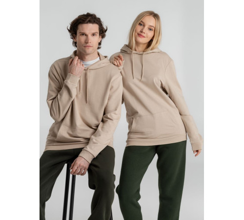 Толстовка с капюшоном унисекс Hoodie, бежевая