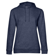 Толстовка с капюшоном женская Hoodie, синий меланж