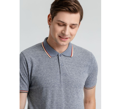 Рубашка поло мужская Paname Men, голубой меланж