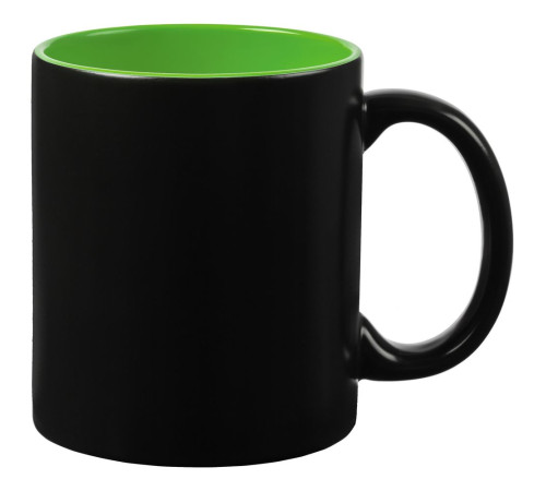 Кружка-хамелеон On Display, матовая, черная с зеленым
