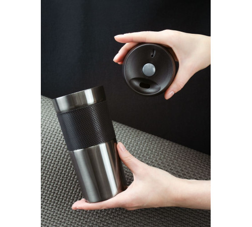 Термостакан Solingen Grip, серо-стальной