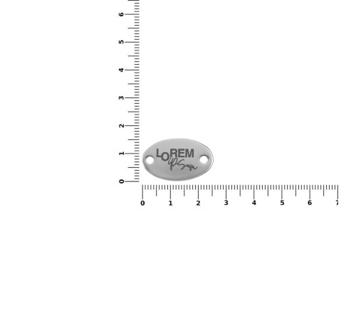 Шильдик металлический Alfa Oval, серебристый