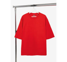 Футболка оверсайз унисекс Kosmos 2.0, красная (алая)