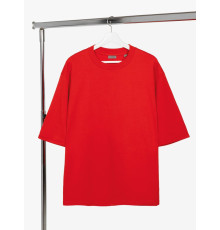 Футболка оверсайз унисекс Kosmos 2.0, красная (алая)