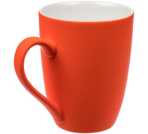 Кружка Good Morning с покрытием софт-тач, ver.2, оранжевая