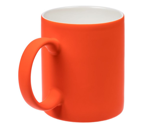 Кружка Promo Soft с покрытием софт-тач, оранжевая