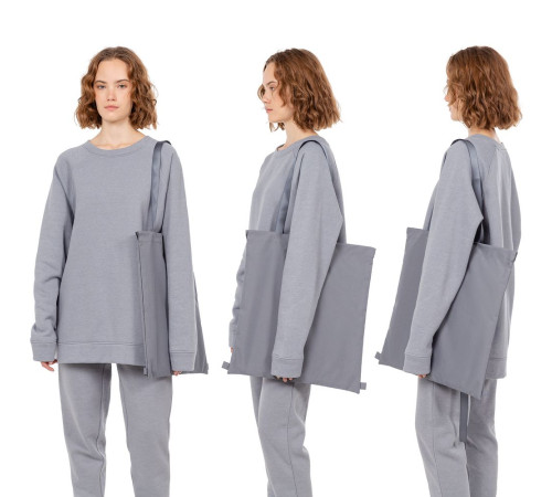 Шопер B3, серый с серыми ручками