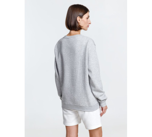 Свитшот унисекс Delta, серый меланж