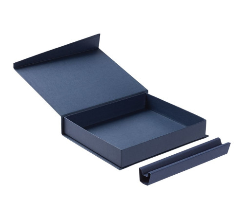 Коробка Duo под ежедневник и ручку, темно-синяя