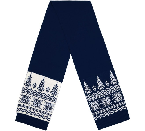 Шарф Elnik, синий с молочно-белым