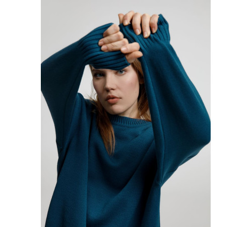 Джемпер оверсайз унисекс Stated в сумке, синий (морская волна)