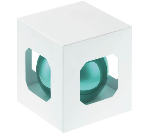 Елочный шар Finery Gloss, 8 см, глянцевый бирюзовый