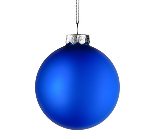 Елочный шар Finery Matt, 10 см, матовый синий
