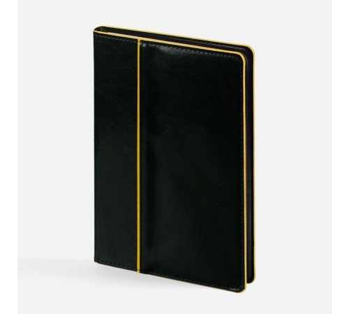 Ежедневник Alanis, недатированный, черный с желтым