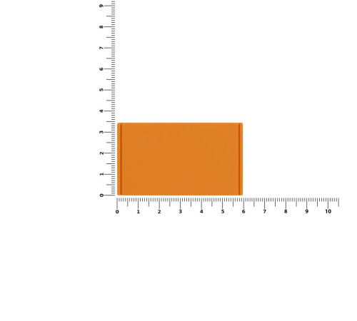 Лейбл из ПВХ Dzeta, M, оранжевый