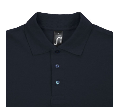 Рубашка поло мужская Spring 210 темно-синяя (navy)