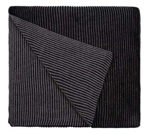 Шарф Nobilis, черный с серым меланжем