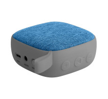 Беспроводная колонка Chubby, серая с голубым