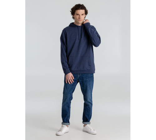 Толстовка с капюшоном унисекс Hoodie, синий меланж