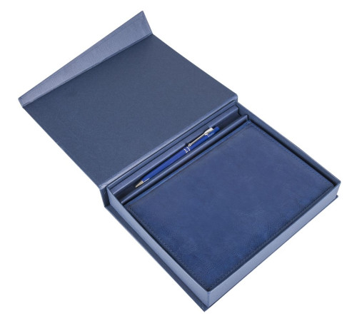 Коробка Duo под ежедневник и ручку, темно-синяя