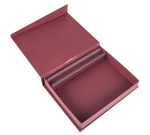 Коробка Duo под ежедневник и ручку, бордовая