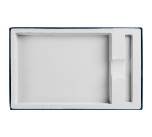 Коробка Horizon с ложементом под ежедневник и ручку, синяя