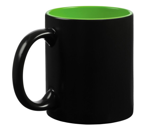 Кружка-хамелеон On Display, матовая, черная с зеленым