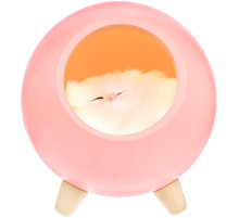 Беспроводная лампа-колонка Right Meow, розовая