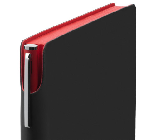Ежедневник Flexpen Black, недатированный, черный с красным