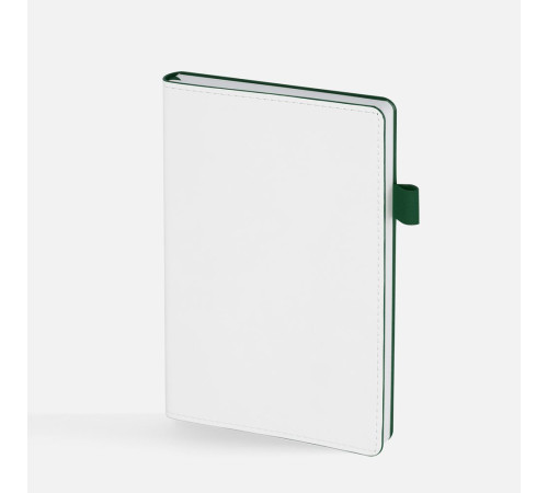 Ежедневник White Shall, недатированный, бело-зеленый