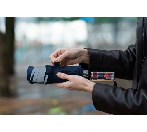 Зонт наоборот складной Futurum, темно-синий