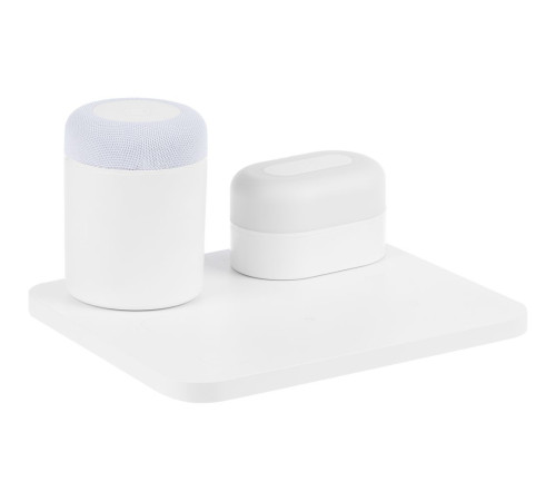 Станция беспроводной зарядки с колонкой и ночником Trilogy, белая