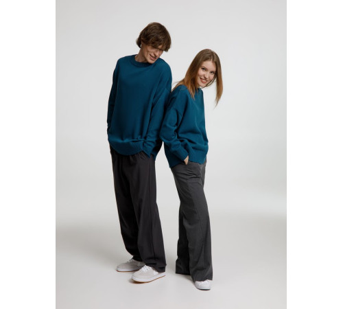 Джемпер оверсайз унисекс Stated в сумке, синий (морская волна)