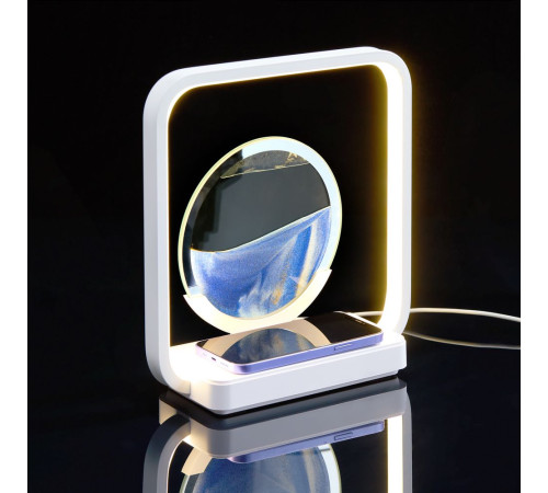 Интерьерный светильник с беспроводной зарядкой Sandflow, белый