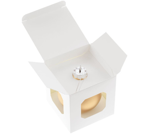 Елочный шар Finery Matt, 8 см, матовый золотистый