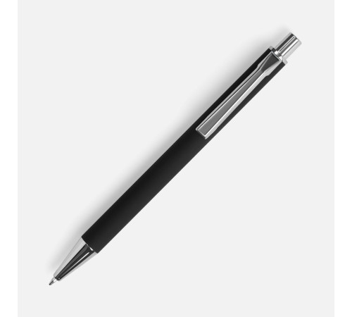 Ручка шариковая Lobby Soft Touch Chrome, черная