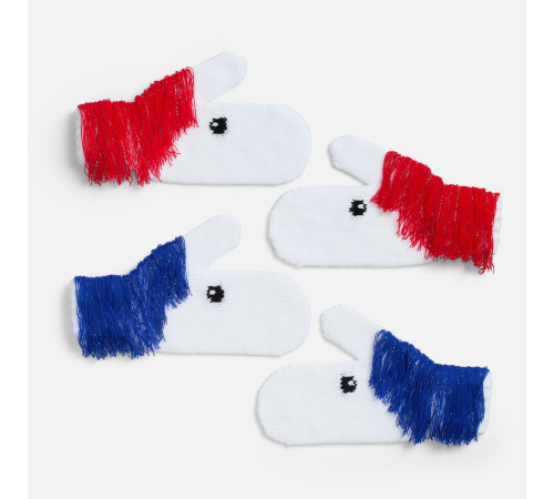 Варежки «Игогошки», с красной гривой