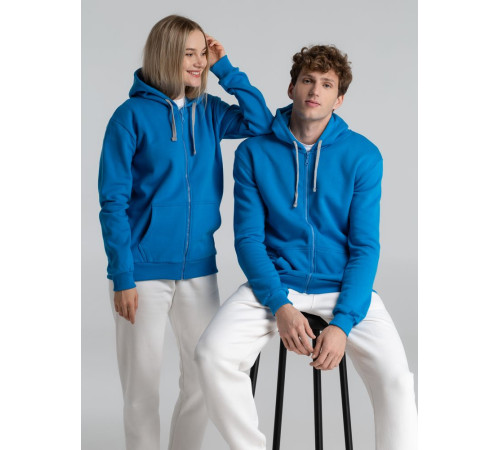 Толстовка с капюшоном на молнии Unit Siverga Heavy, бирюзовая