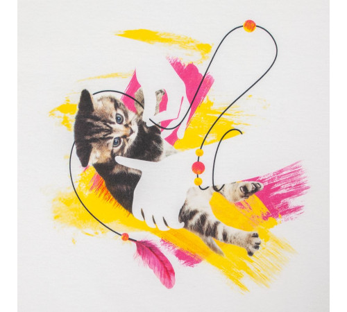 Футболка детская «Обними кота», белая