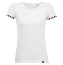 Футболка женская Rainbow Women, белая с ярко-синим