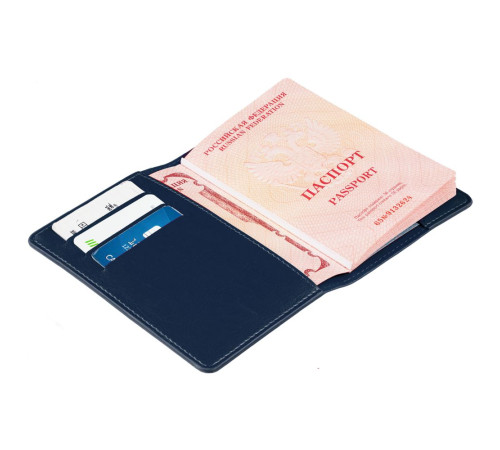 Обложка для паспорта Nebraska, синяя