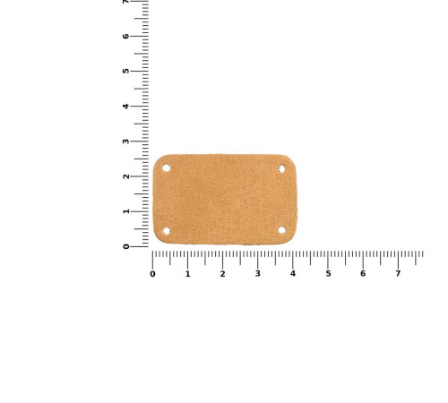 Лейбл кожаный Beta, S, бежевый