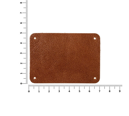 Лейбл кожаный Beta, XL, горчичный